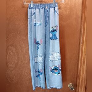 Blue Stitch Character Pants